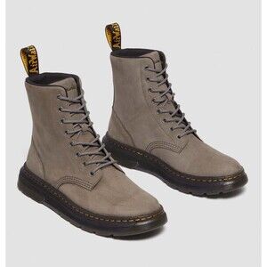 New Dr Martens Crewson Suede Leather Nubuck Boots Mens Size 13 GUNMETAL Buffbuck